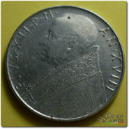 100 lire  Vaticano PioXII 1956